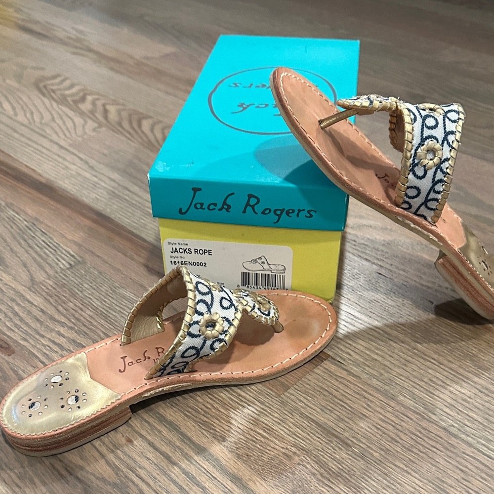 Jack Rogers Women's Sandals - Navy and Tan